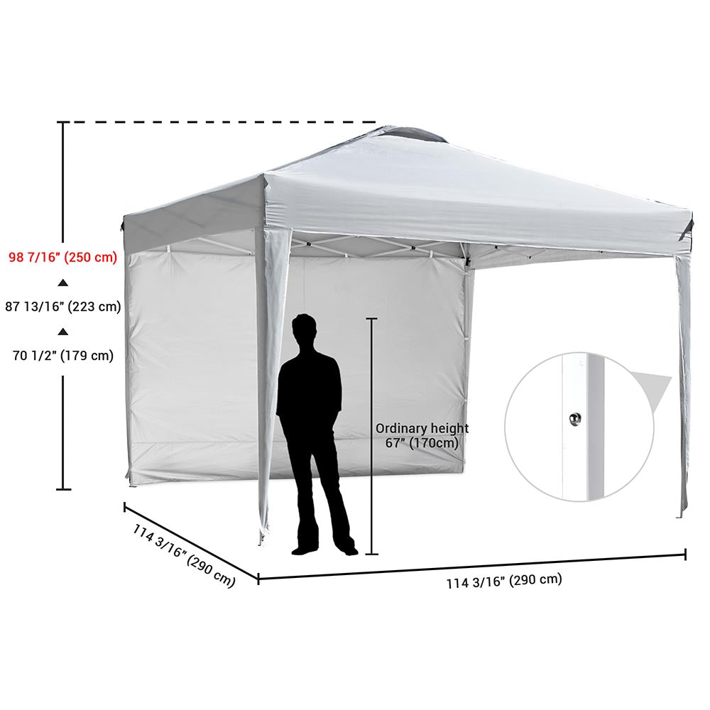 InstaHibit 10x6.5 Ft Pop up Canopy Sidewall Kit Door Window 4 Pieces Outdoor,  1 - Fry's Food Stores