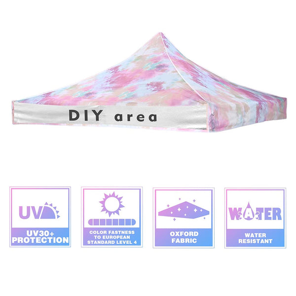10x10 Tie-dyed Pink Canopy Replacement Top