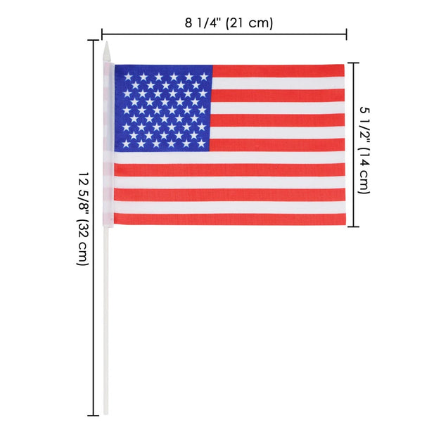 Small US Flag Pack 8"x5" (12ct/24ct)