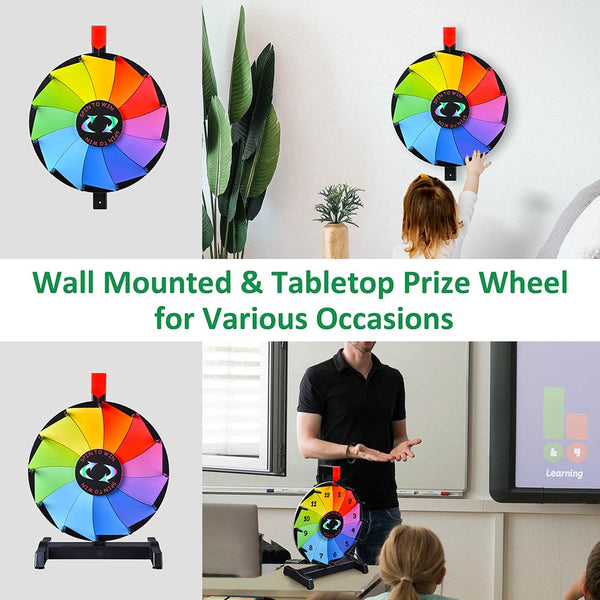 12 in Prize Wheel Tabletop or Wall Mounted