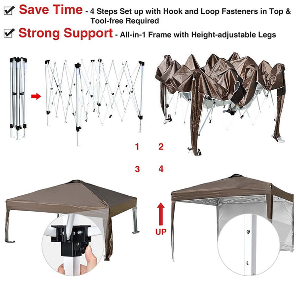 InstaHibit 10x10 Canopy with Top Vent Weight Bags Included