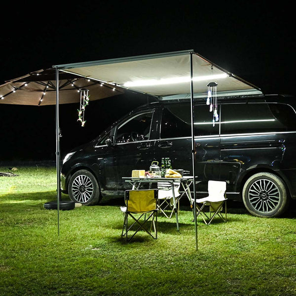 LED Car Awning for SUV Trailer Van 6.6x8.2ft