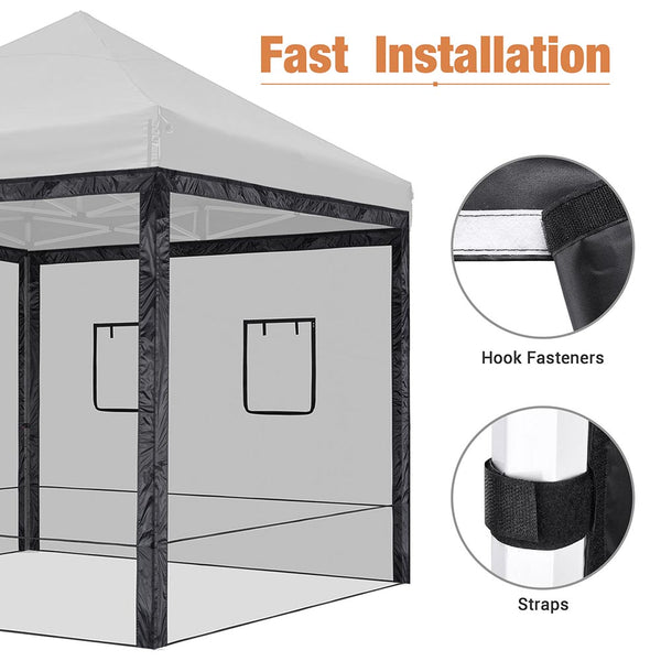 InstaHibit Canopy Netting Mesh Sides 10x10