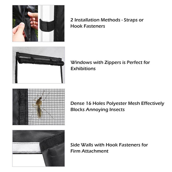 InstaHibit Canopy Netting Mesh Sides 10x10