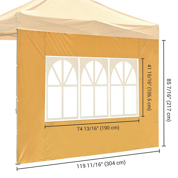InstaHibit Canopy Sidewall with Window 1080D 10x7ft