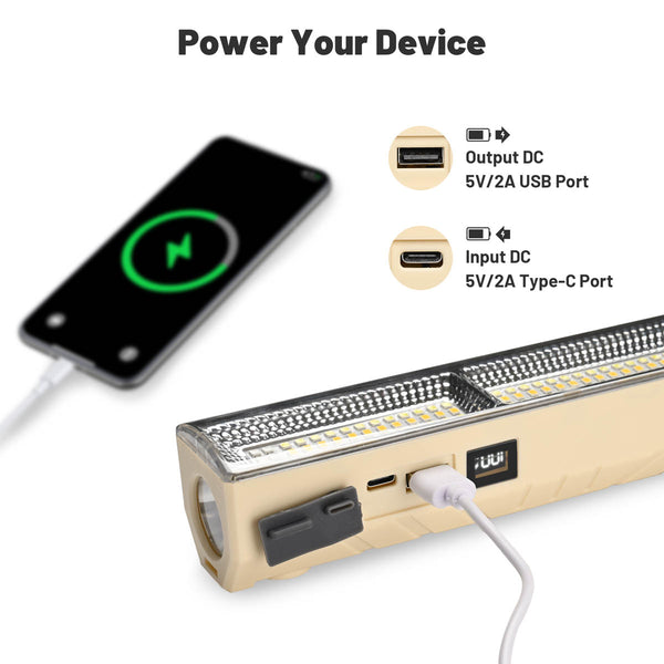 Rechargeable LED Work Light for Market Stall, Backyard Party