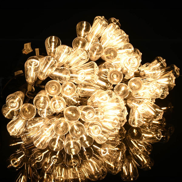 200ft String Lights for Outdoor 100Bulbs -4x50ft 110V