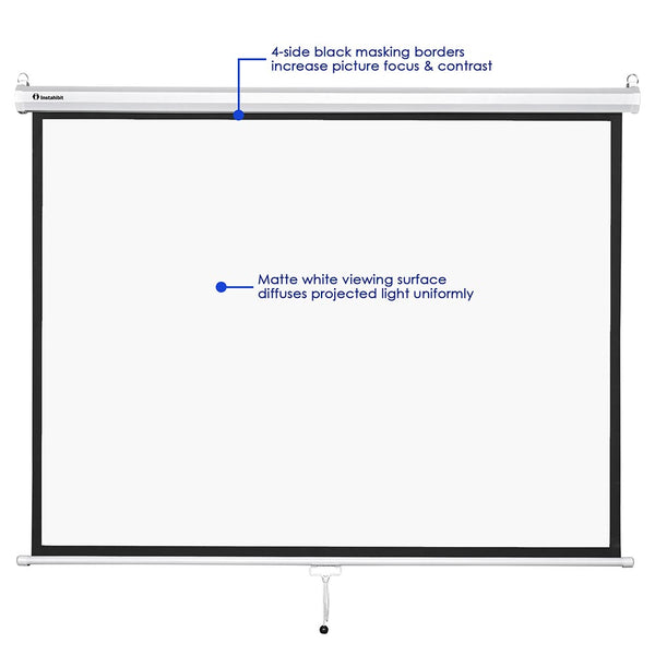 Instahibit Screens Manual Series 72" 4:3 Front Screen Wall/Ceiling