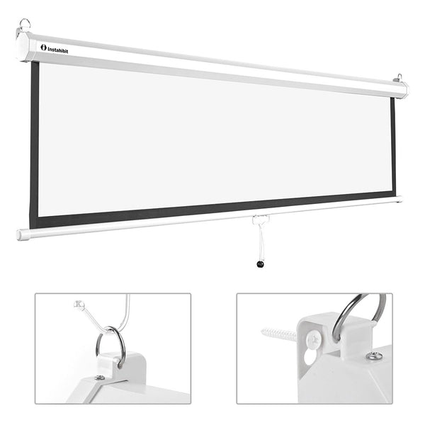 Instahibit Screens Manual Series 72" 16:9 Front Screen Wall/Ceiling