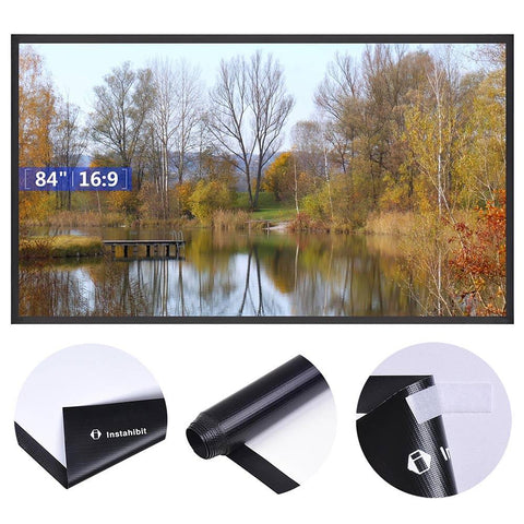 Instahibit Screens 84" 16:9 Front Projection Screen Matte White