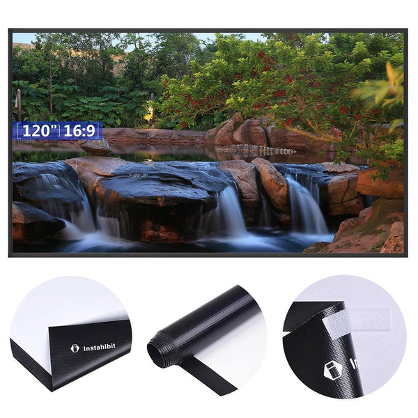 Instahibit Screens 120" 16:9 Front Projection Screen Matte White