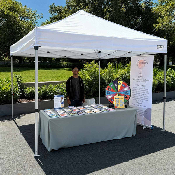 InstaHibit Canopy Tent 10x10 White, Carry Bag, Optional Sidewalls