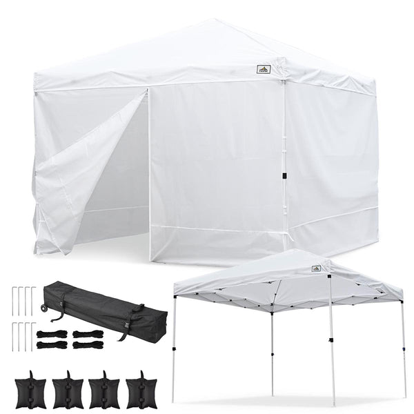 InstaHibit Canopy Tent 10x10 White, Carry Bag, Optional Sidewalls