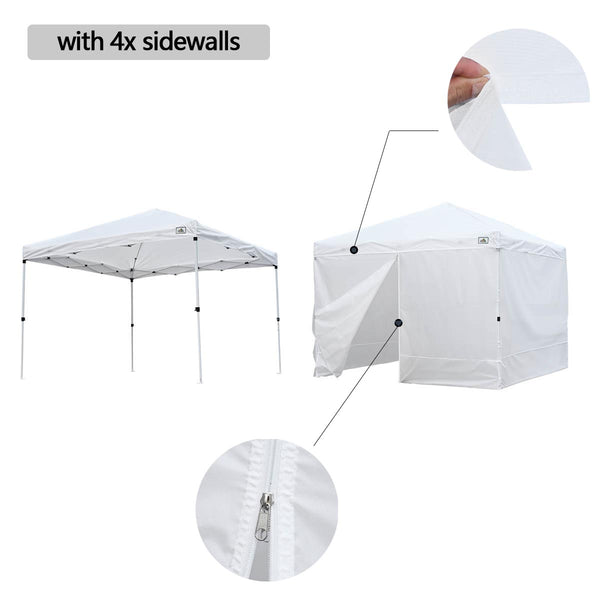 InstaHibit Canopy Tent 10x10 White, Carry Bag, Optional Sidewalls