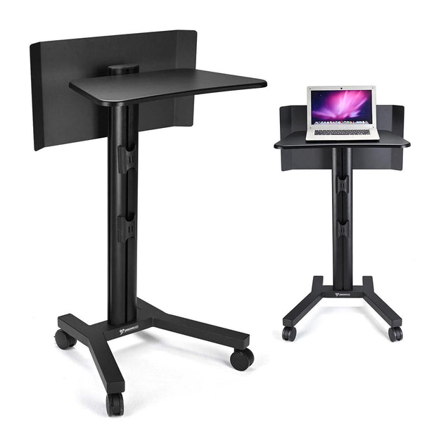 Portable Podium on Wheels Adjustable Lectern Stand