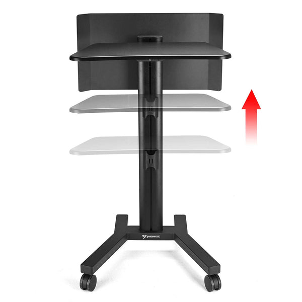 Portable Podium on Wheels Adjustable Lectern Stand