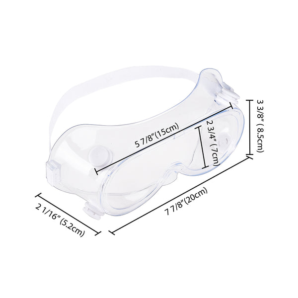 Disposable Glasses Protective Goggles Clear Lens 1-Pack