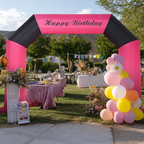 Custom Inflatable Arch with Air Blower, Custom Header Logo & Color