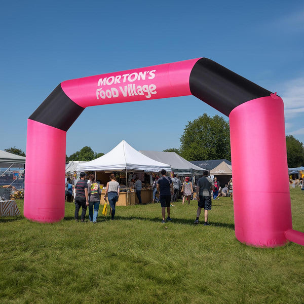 Custom Inflatable Arch with Air Blower, Custom Header Logo & Color