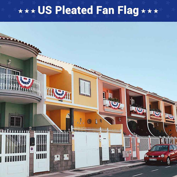 Pleated Fan Flag 6Pcs