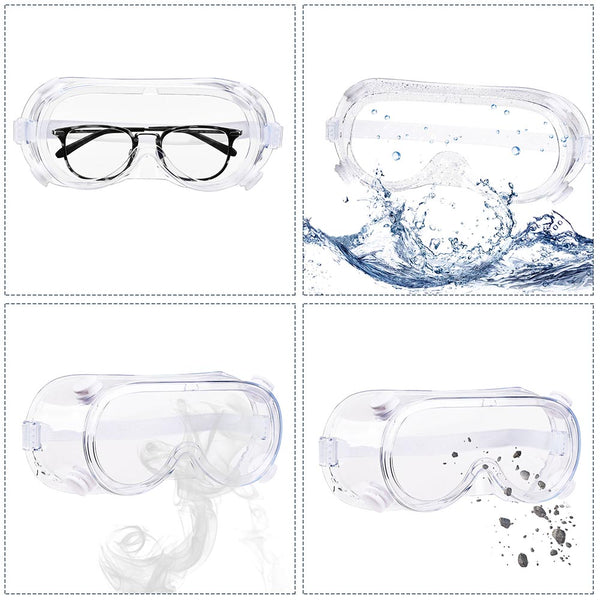 Disposable Glasses Protective Goggles Clear Lens 1-Pack